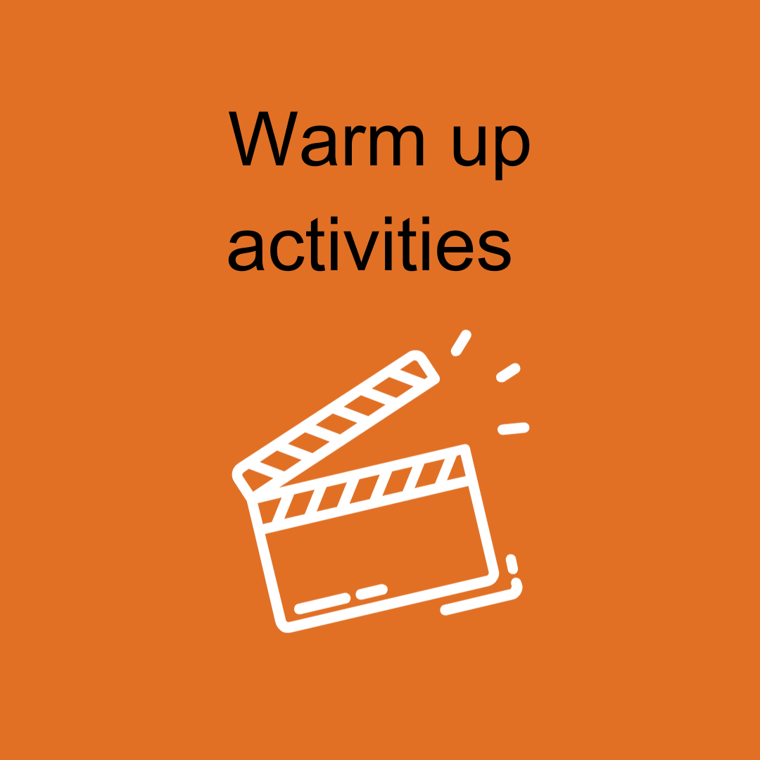 warm up activities button